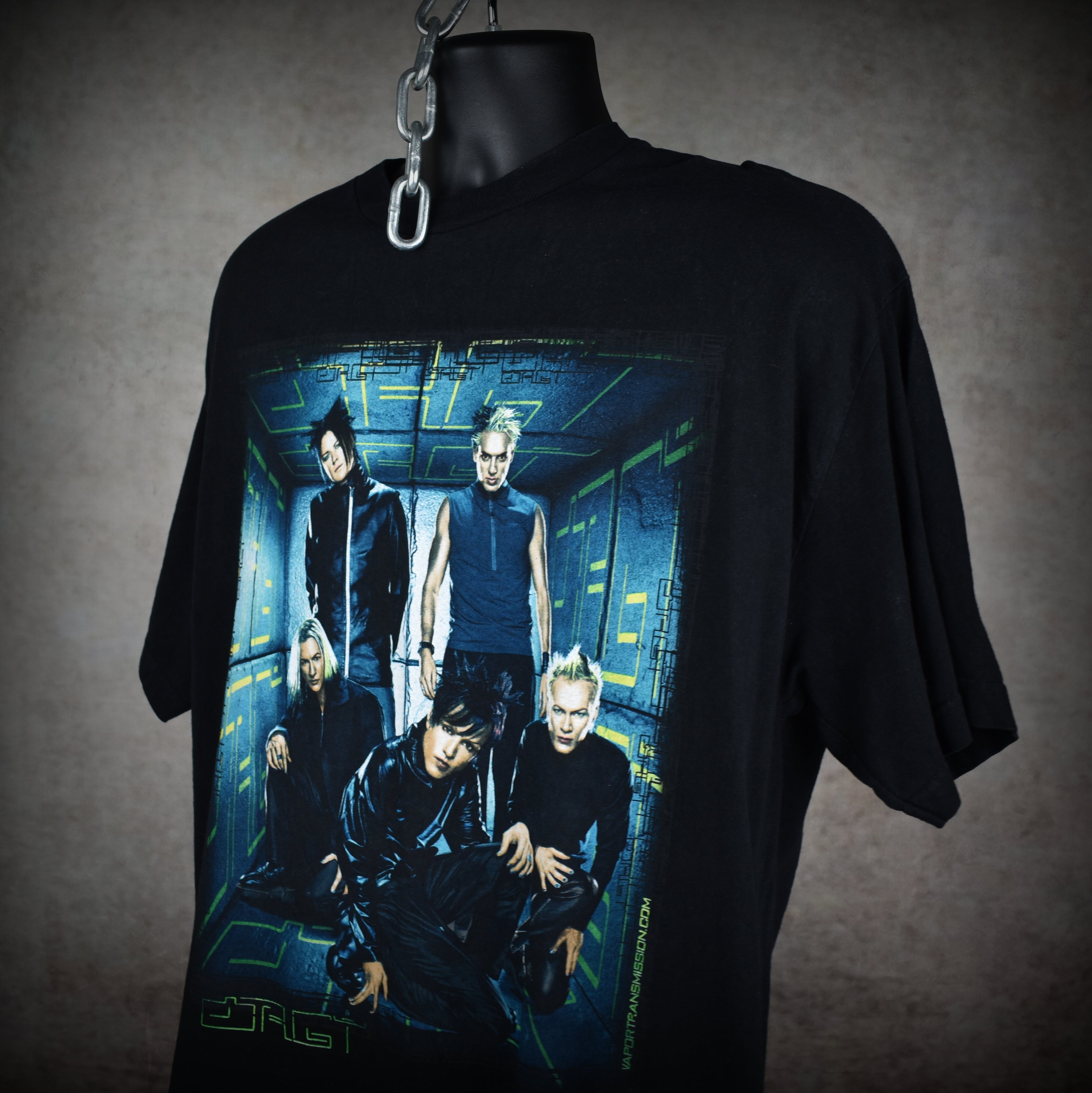 2000 orgy vintage "fiction (dreams in digital) era y2k nü glam band vapor transmission album promo t-shirt