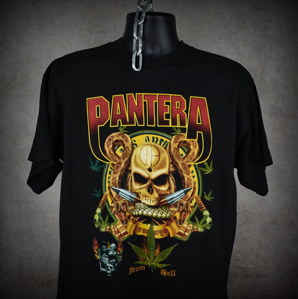 2000s pantera vintage mexican bootleg cowboys from hell iconic heavy metal band t-shirt