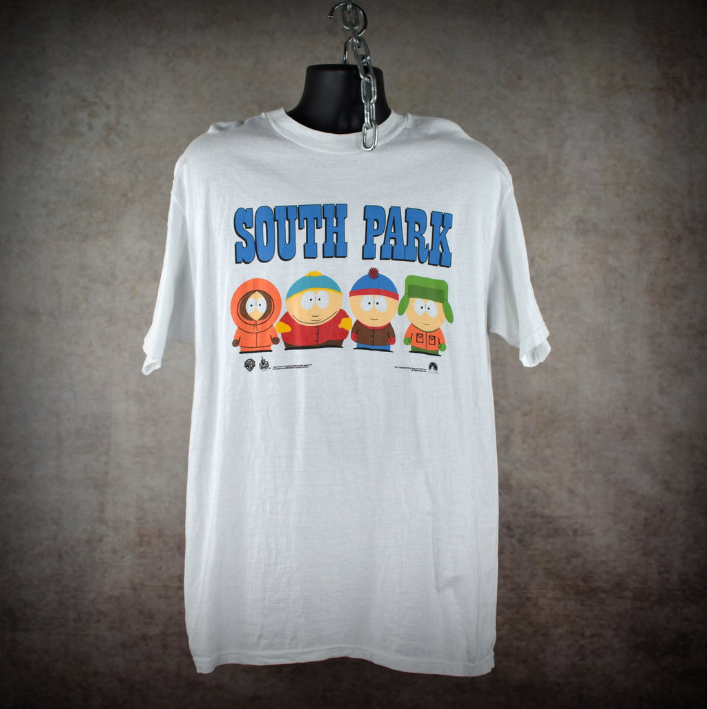 1999 south park: bigger, longer & uncut vintage cult classic adult animated musical comedy movie promo t-shirt