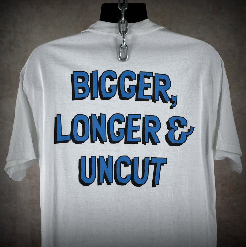 1999 south park: bigger, longer & uncut vintage cult classic adult animated musical comedy movie promo t-shirt