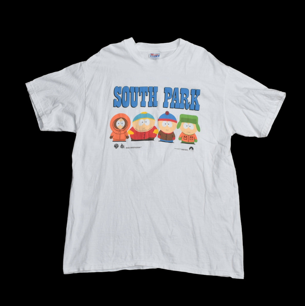 1999 south park: bigger, longer & uncut vintage cult classic adult animated musical comedy movie promo t-shirt