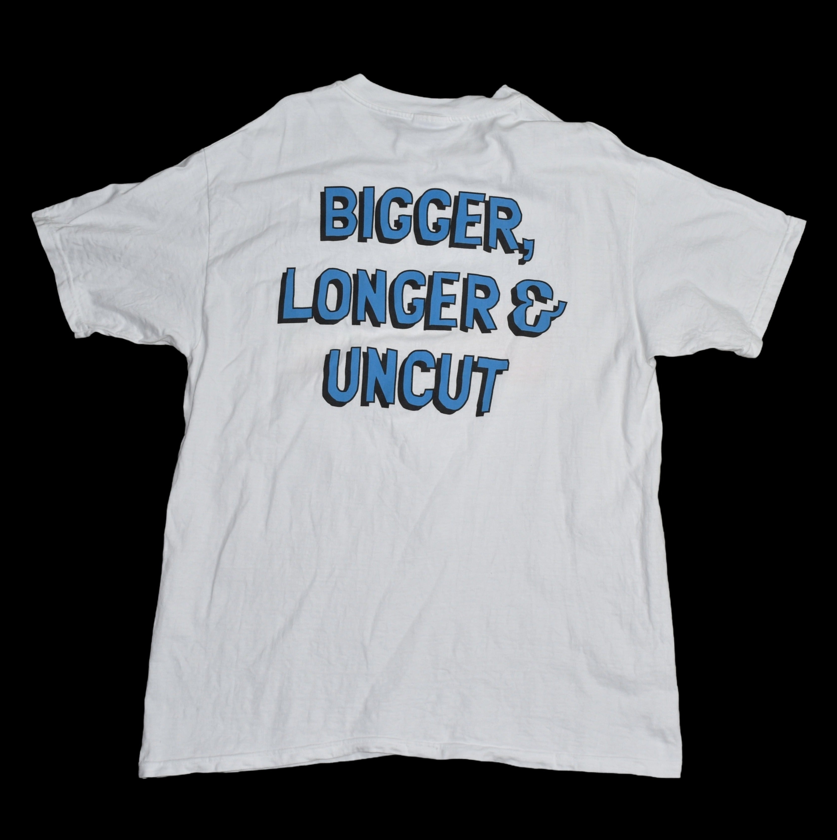 1999 south park: bigger, longer & uncut vintage cult classic adult animated musical comedy movie promo t-shirt