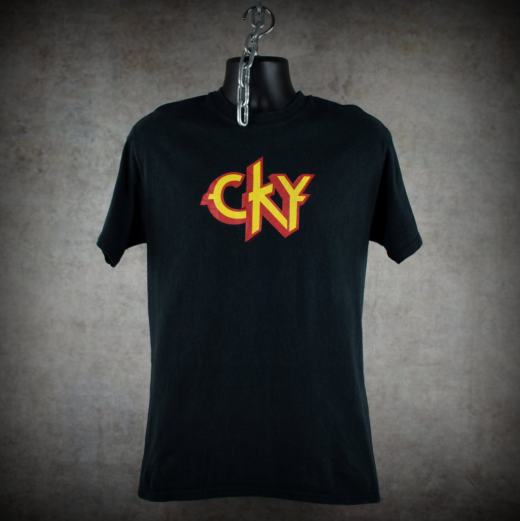 2003 cky vintage jackass era cult classic alt metal band infiltrate•destroy•rebuild album promo t-shirt