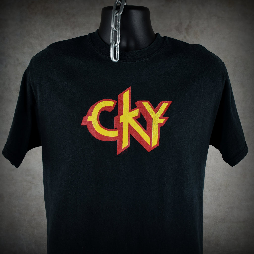 2003 cky vintage jackass era cult classic alt metal band infiltrate•destroy•rebuild album promo t-shirt