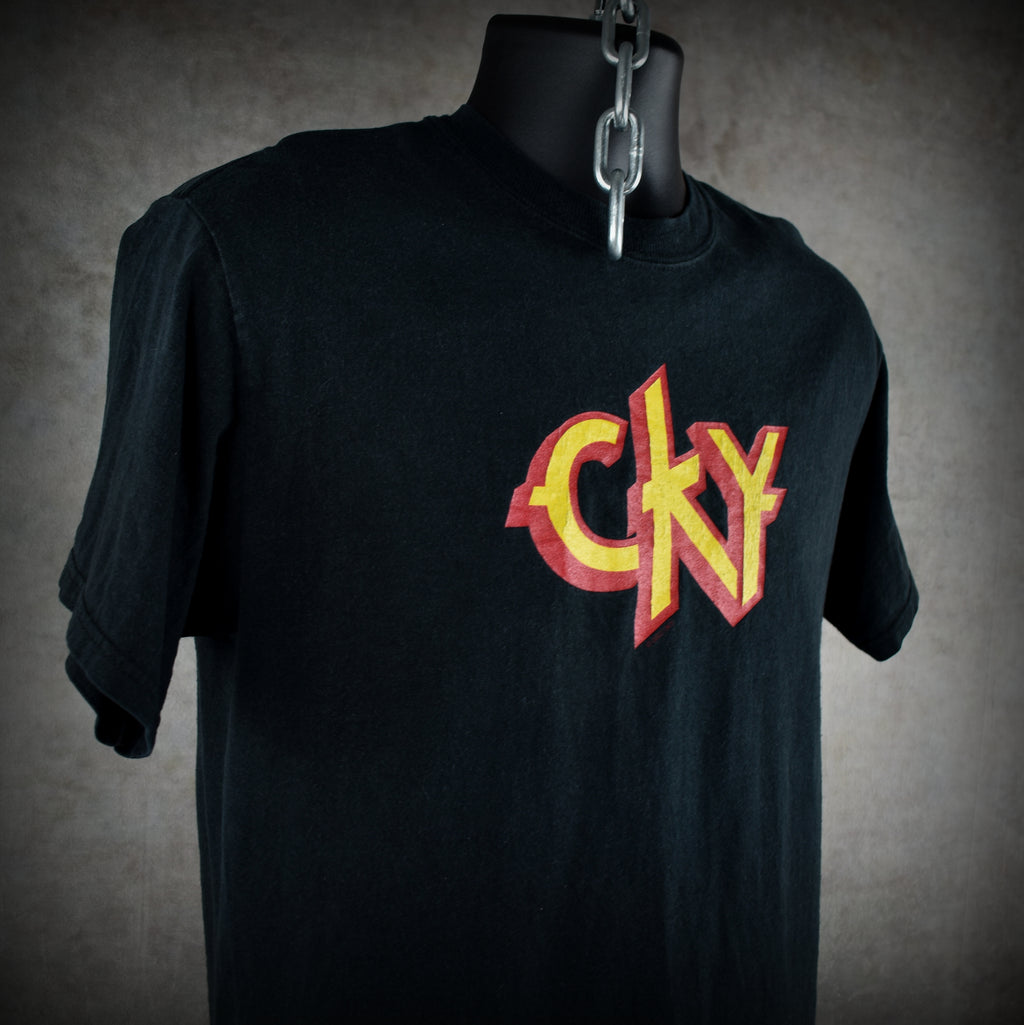 2003 cky vintage jackass era cult classic alt metal band infiltrate•destroy•rebuild album promo t-shirt