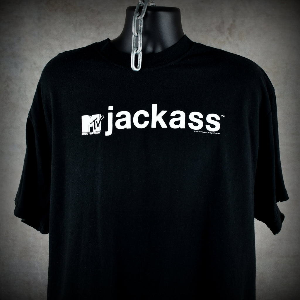 2000 mtv's jackass vintage season one era iconic 00s pop culture tv show logo promo t-shirt
