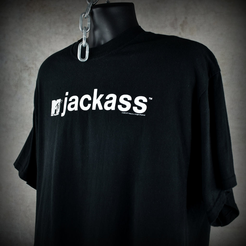 2000 mtv's jackass vintage season one era iconic 00s pop culture tv show logo promo t-shirt