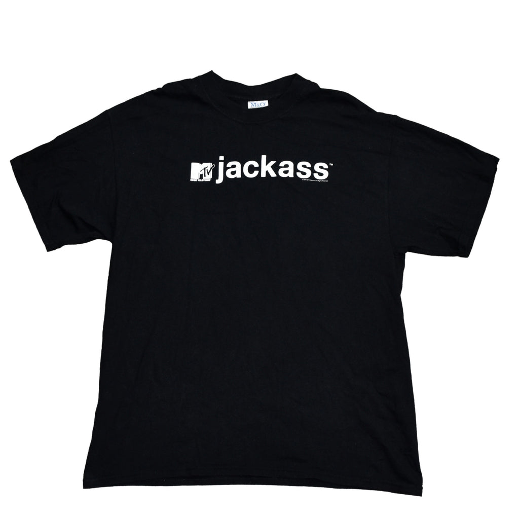 2000 mtv's jackass vintage season one era iconic 00s pop culture tv show logo promo t-shirt