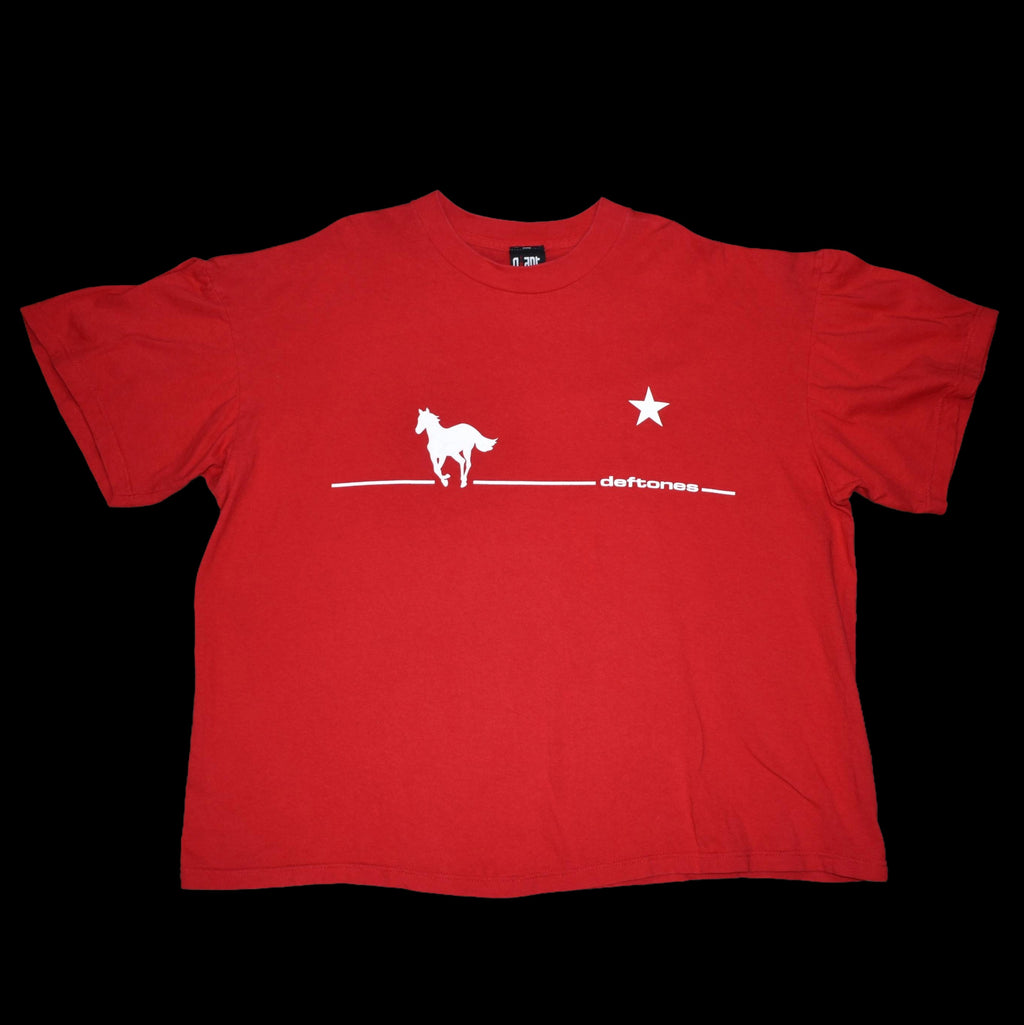 2000 deftones vintage rare xxl size classic y2k alt metal band white pony album promo t-shirt