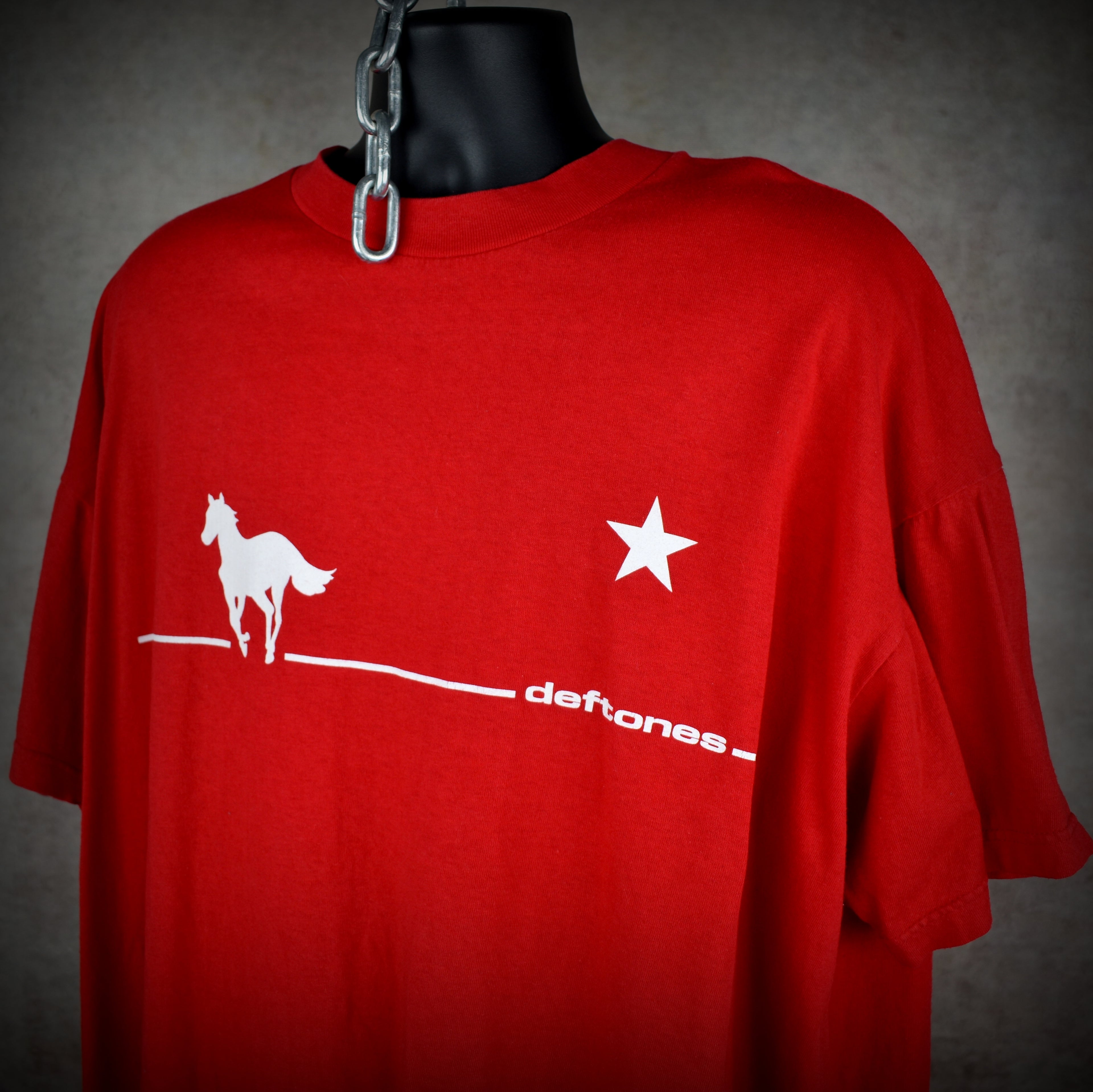2000 deftones vintage rare xxl size classic y2k alt metal band white pony album promo t-shirt