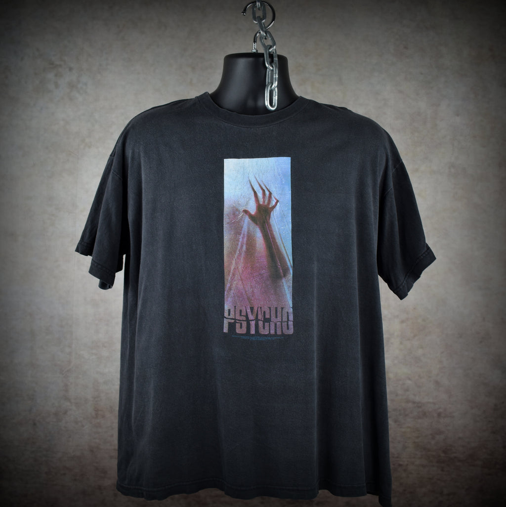 1998 psycho vintage gus van sant cult classic 90s horror movie remake promo t-shirt
