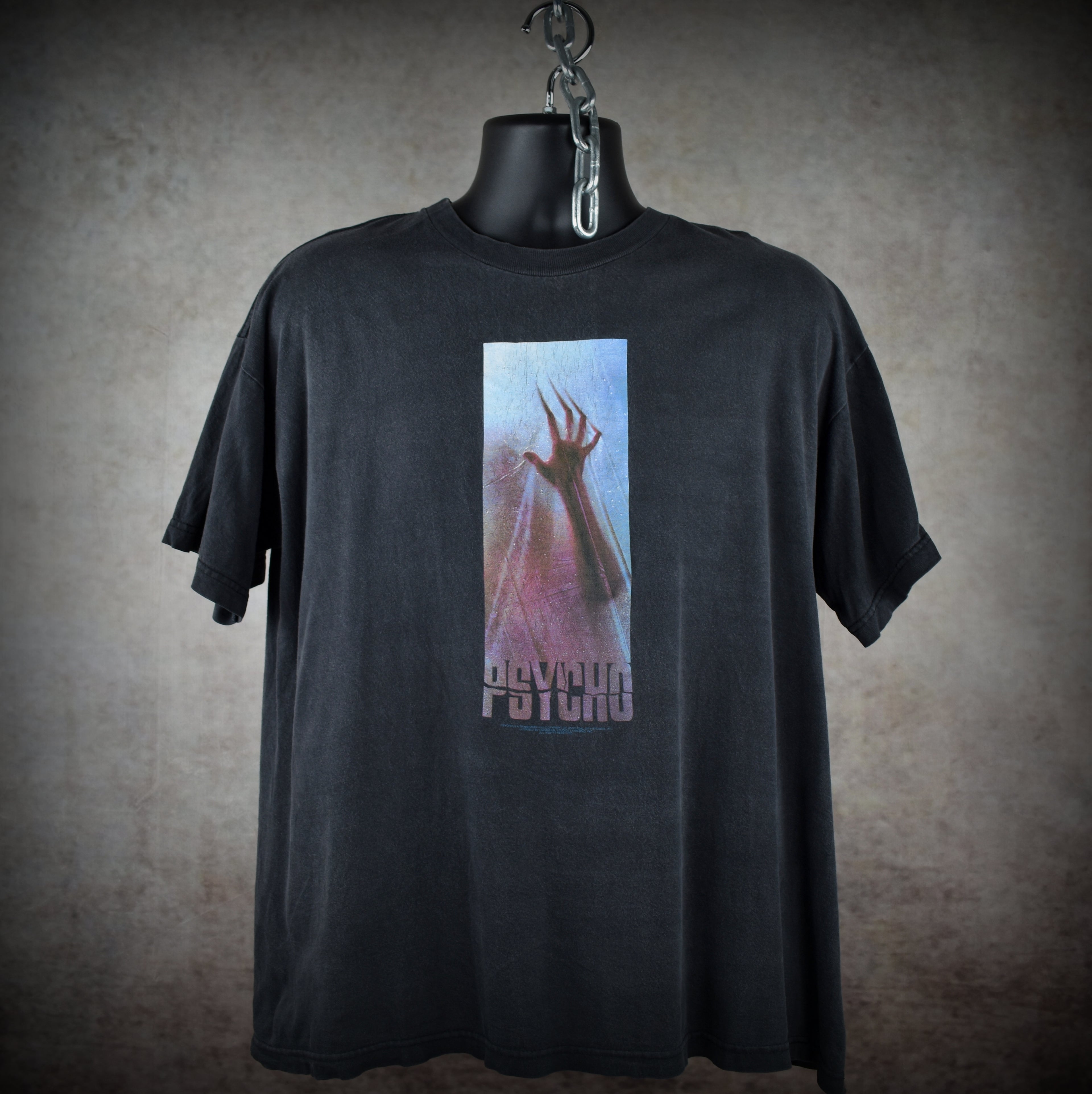 1998 psycho vintage gus van sant cult classic 90s horror movie remake promo t-shirt