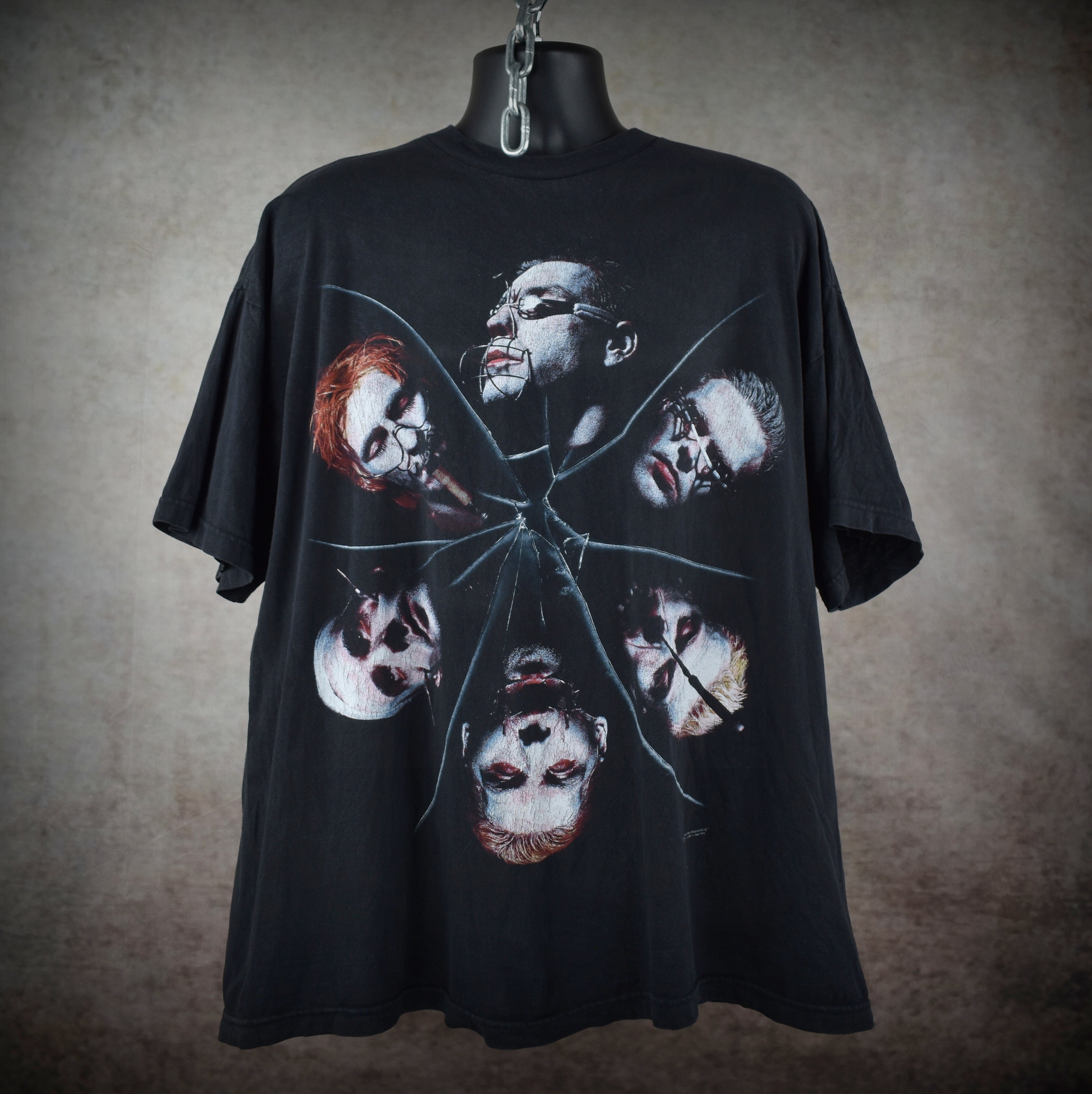 1998 rammstein vintage sehnsucht "du hast" era iconic german metal band promo t-shirt