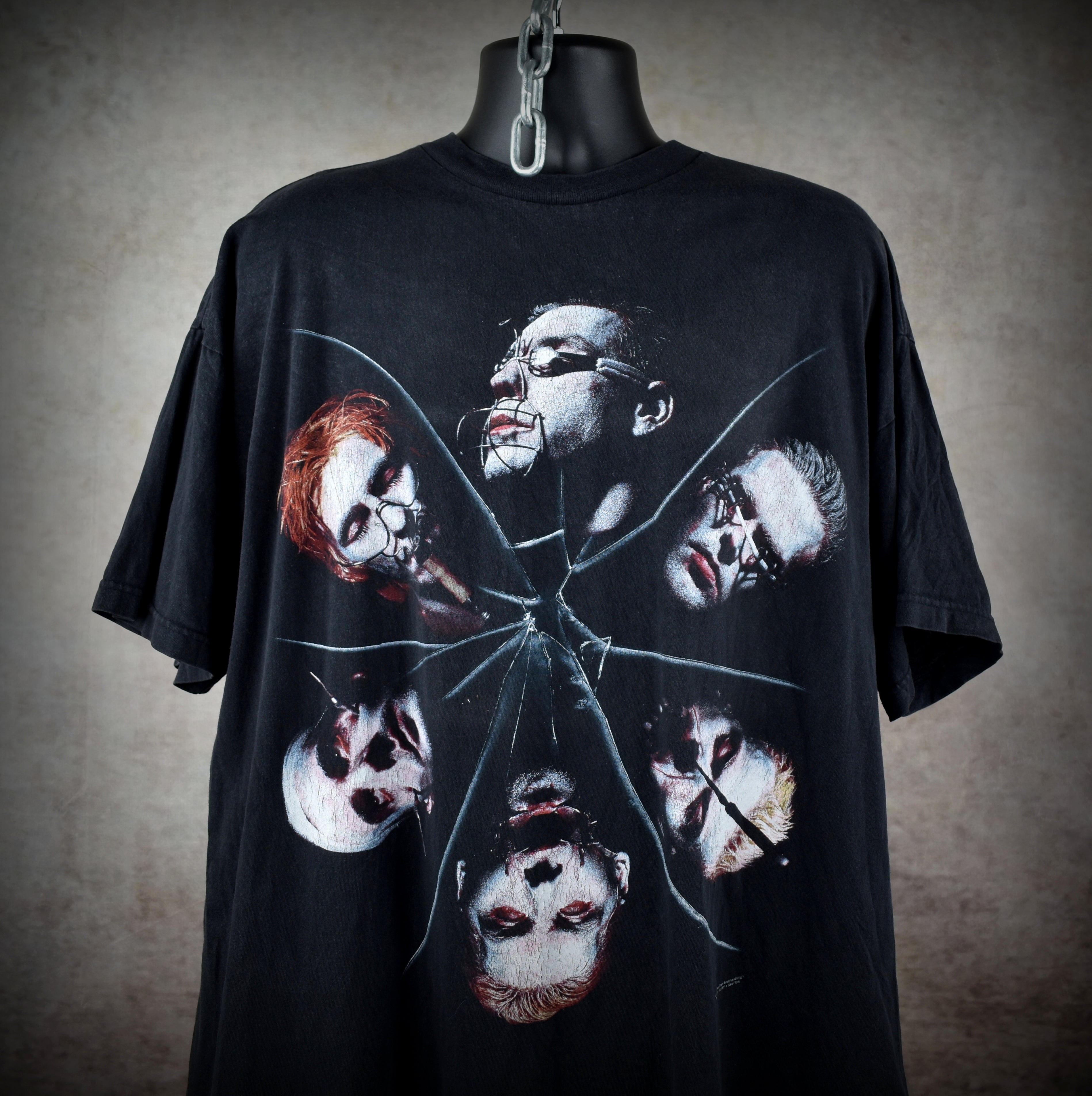 1998 rammstein vintage sehnsucht "du hast" era iconic german metal band promo t-shirt