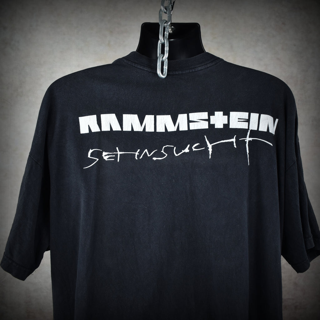 1998 rammstein vintage sehnsucht "du hast" era iconic german metal band promo t-shirt