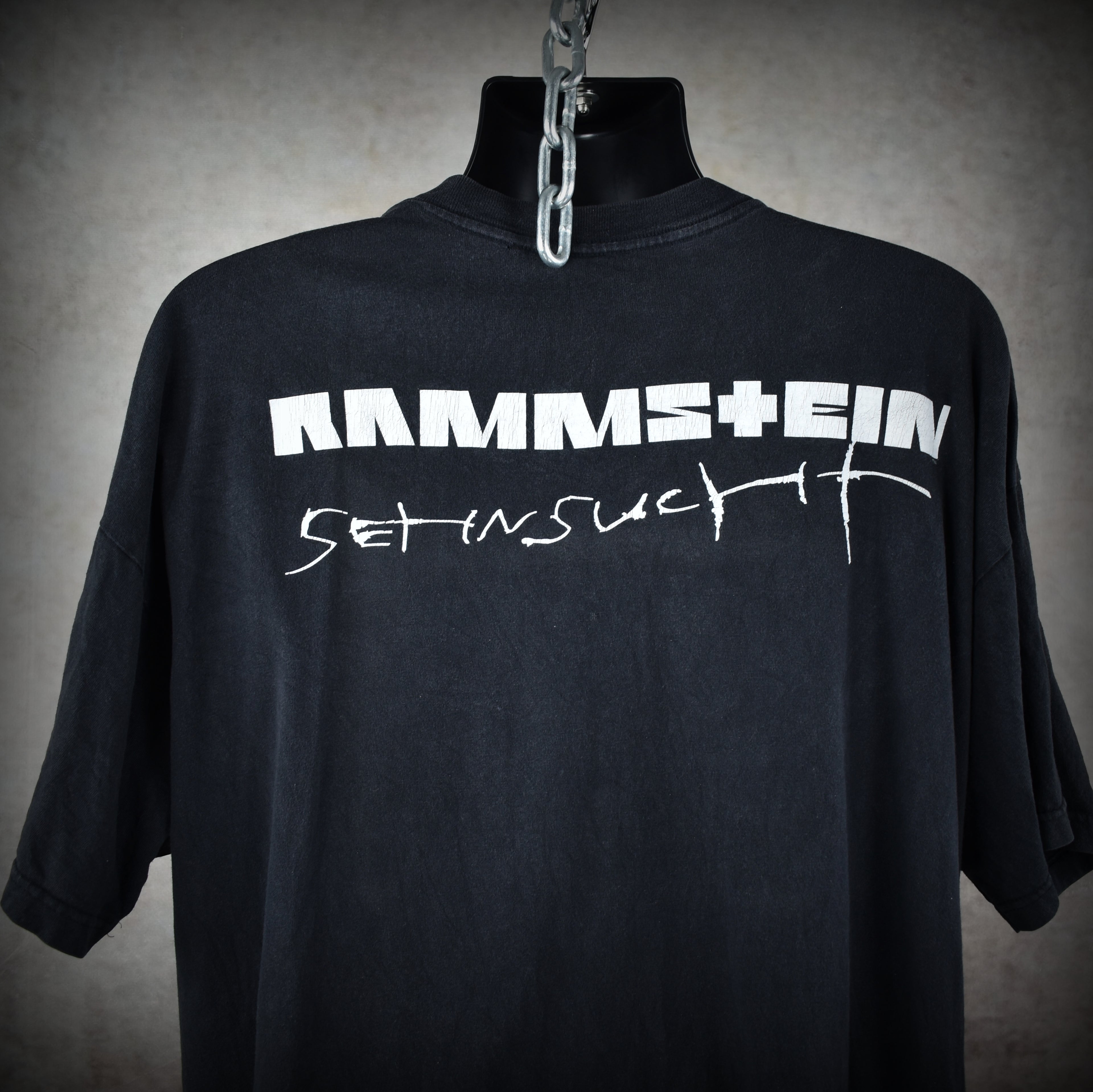 1998 rammstein vintage sehnsucht "du hast" era iconic german metal band promo t-shirt