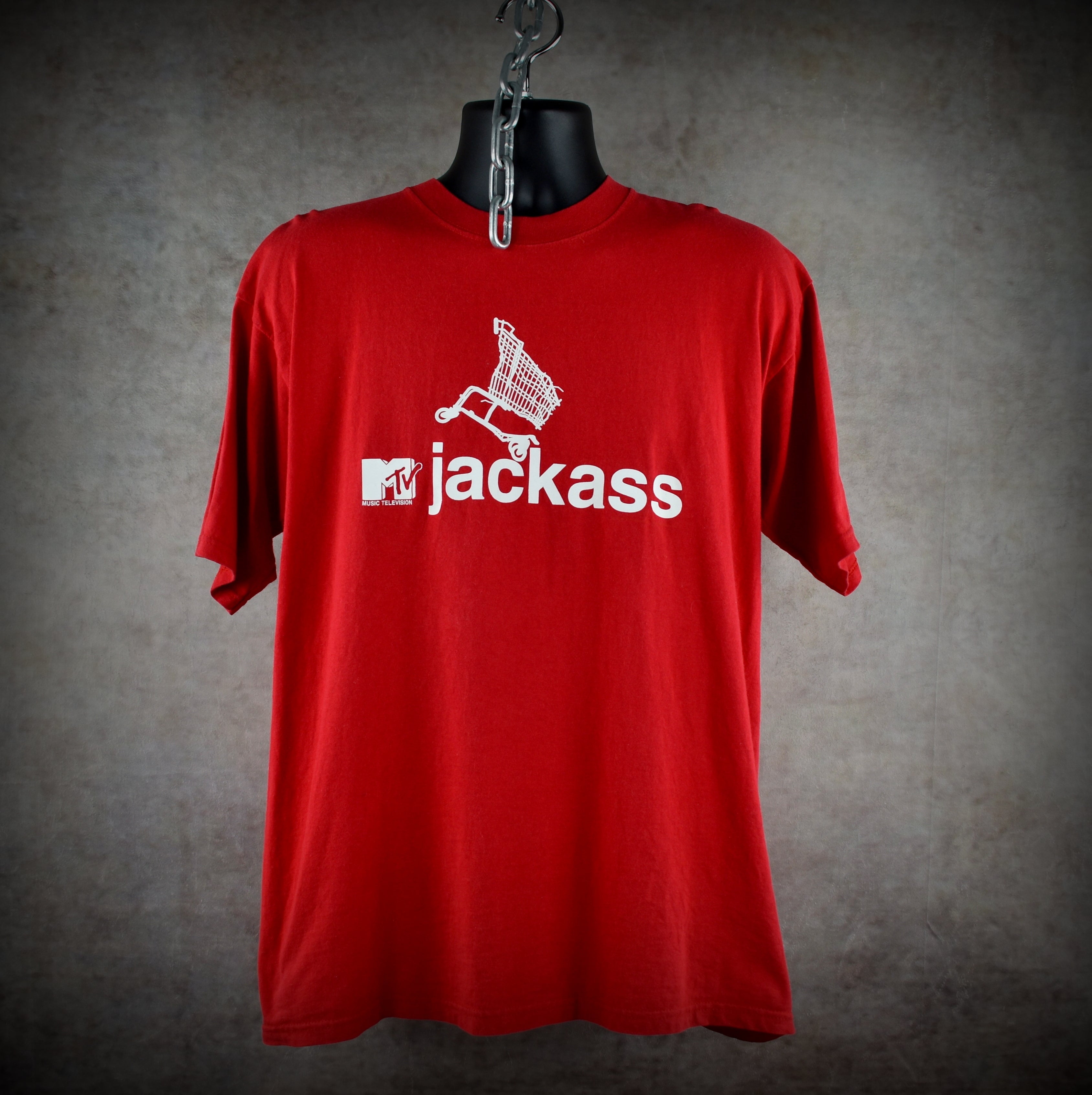 2001 jackass vintage s1:e1 shopping carts iconic y2k pop culture mtv tv show promo t-shirt