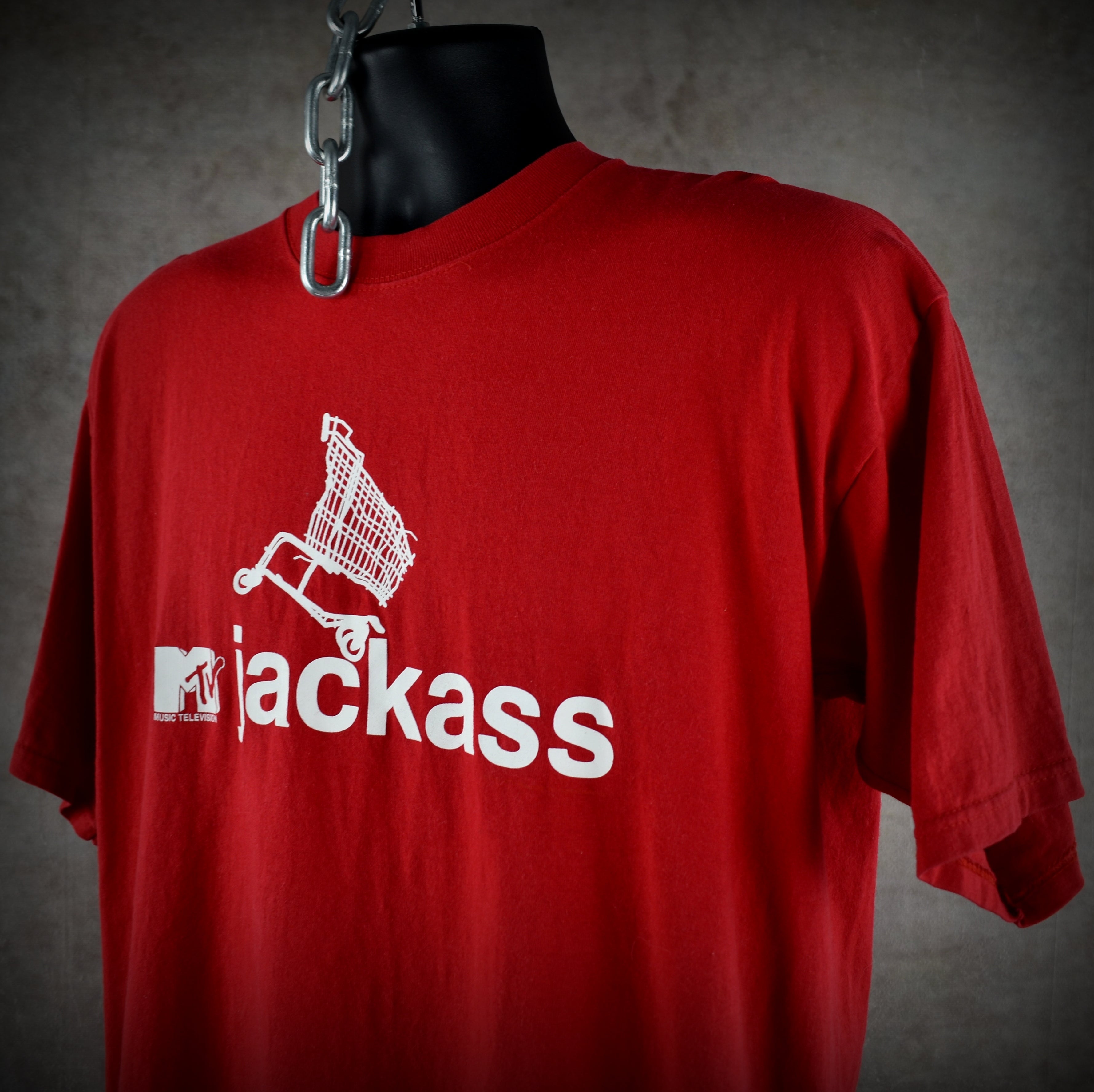 2001 jackass vintage s1:e1 shopping carts iconic y2k pop culture mtv tv show promo t-shirt