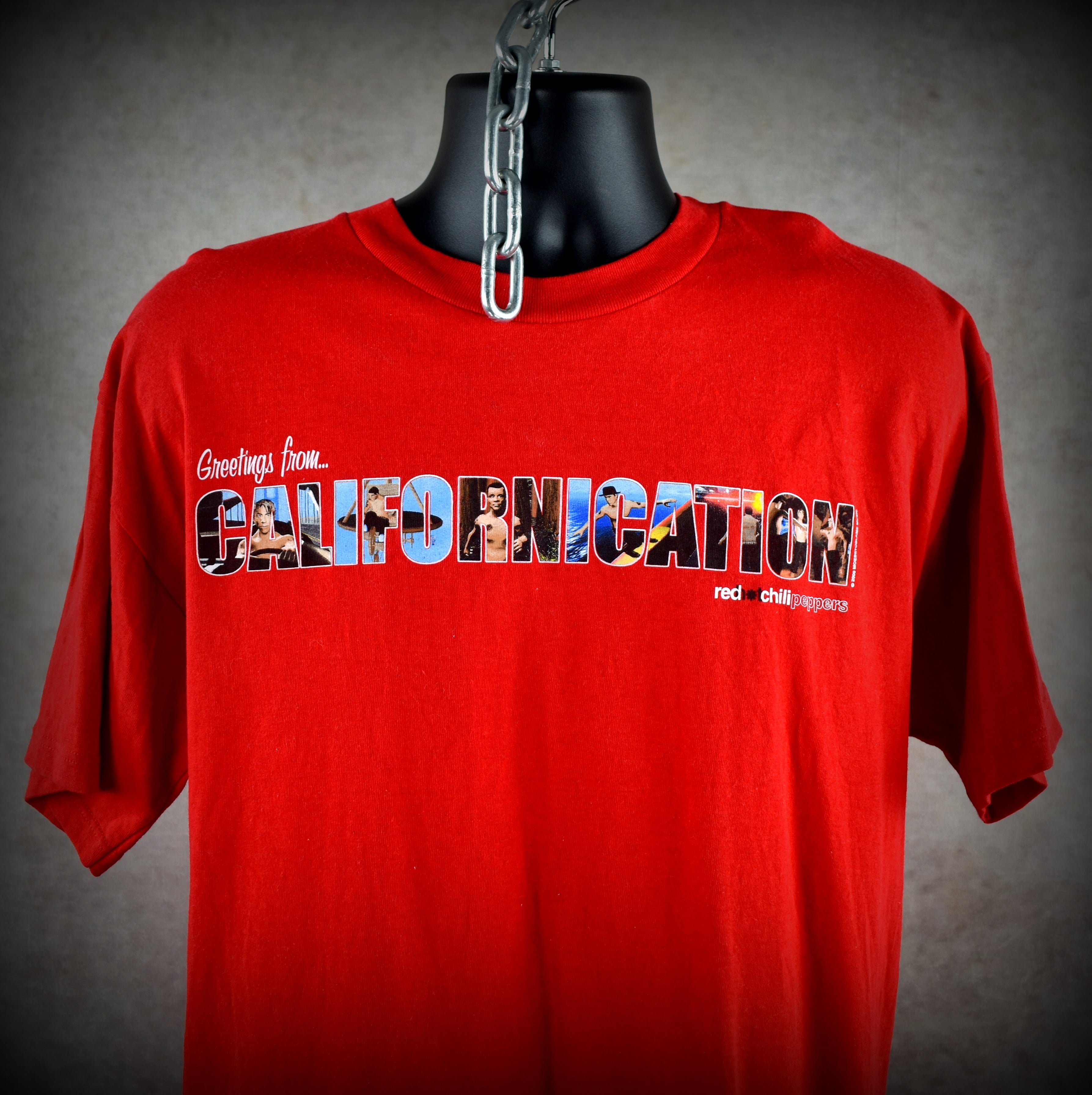 2000 red hot chili peppers vintage californication iconic y2k music video promo band t-shirt