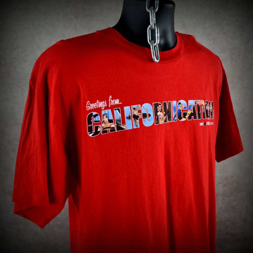 2000 red hot chili peppers vintage californication iconic y2k music video promo band t-shirt