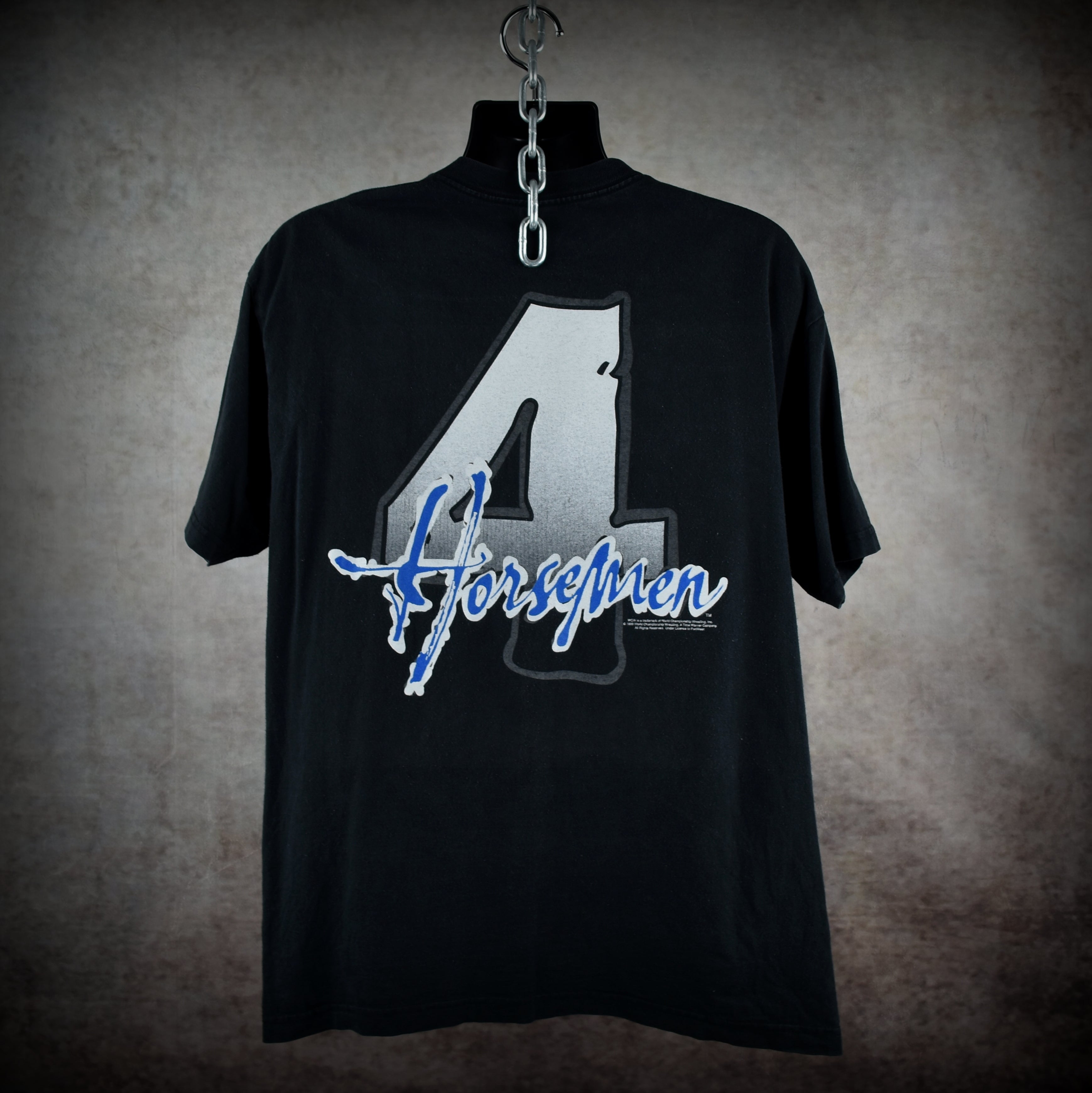 1999 ric flair vintage wooo! iconic nature boy 90s wcw four horsemen wrestler promo t-shirt