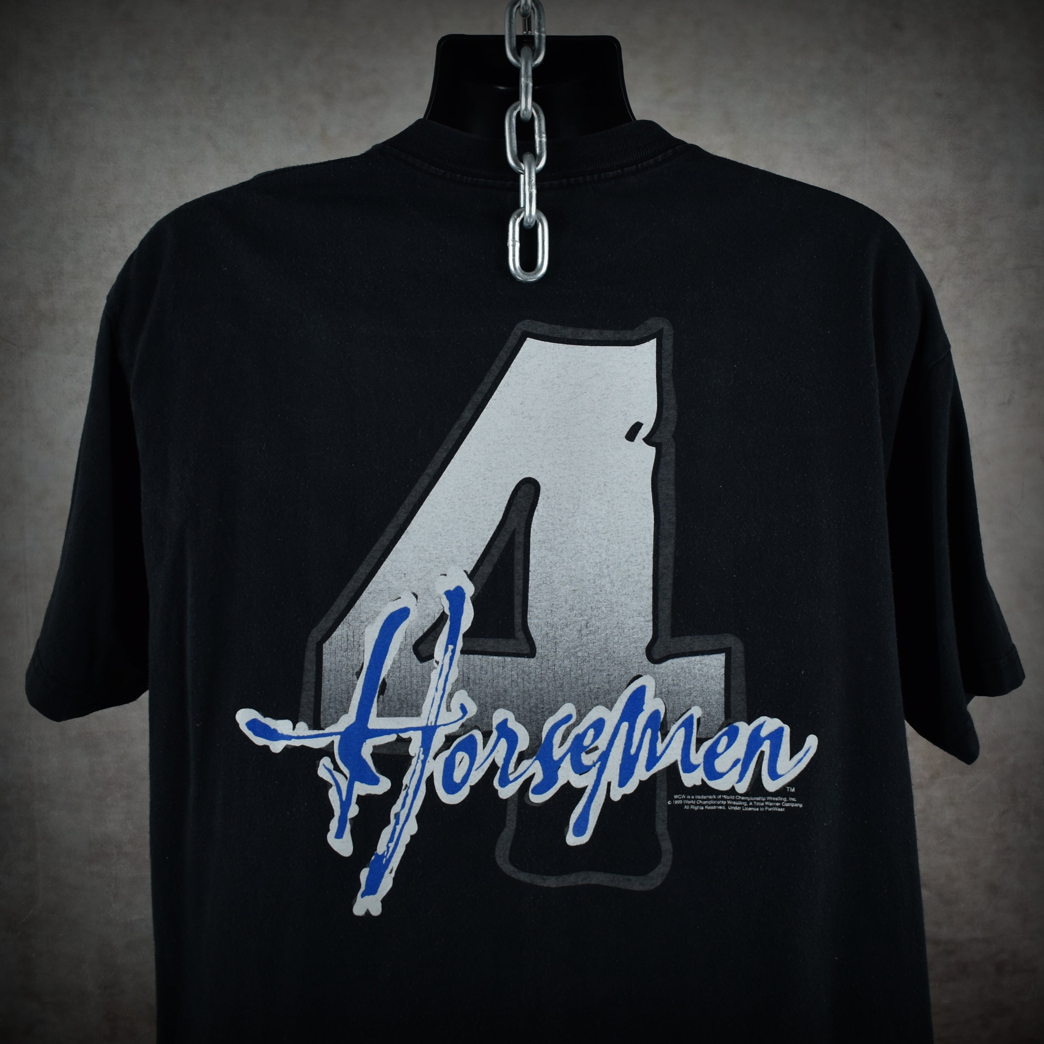 1999 ric flair vintage wooo! iconic nature boy 90s wcw four horsemen wrestler promo t-shirt