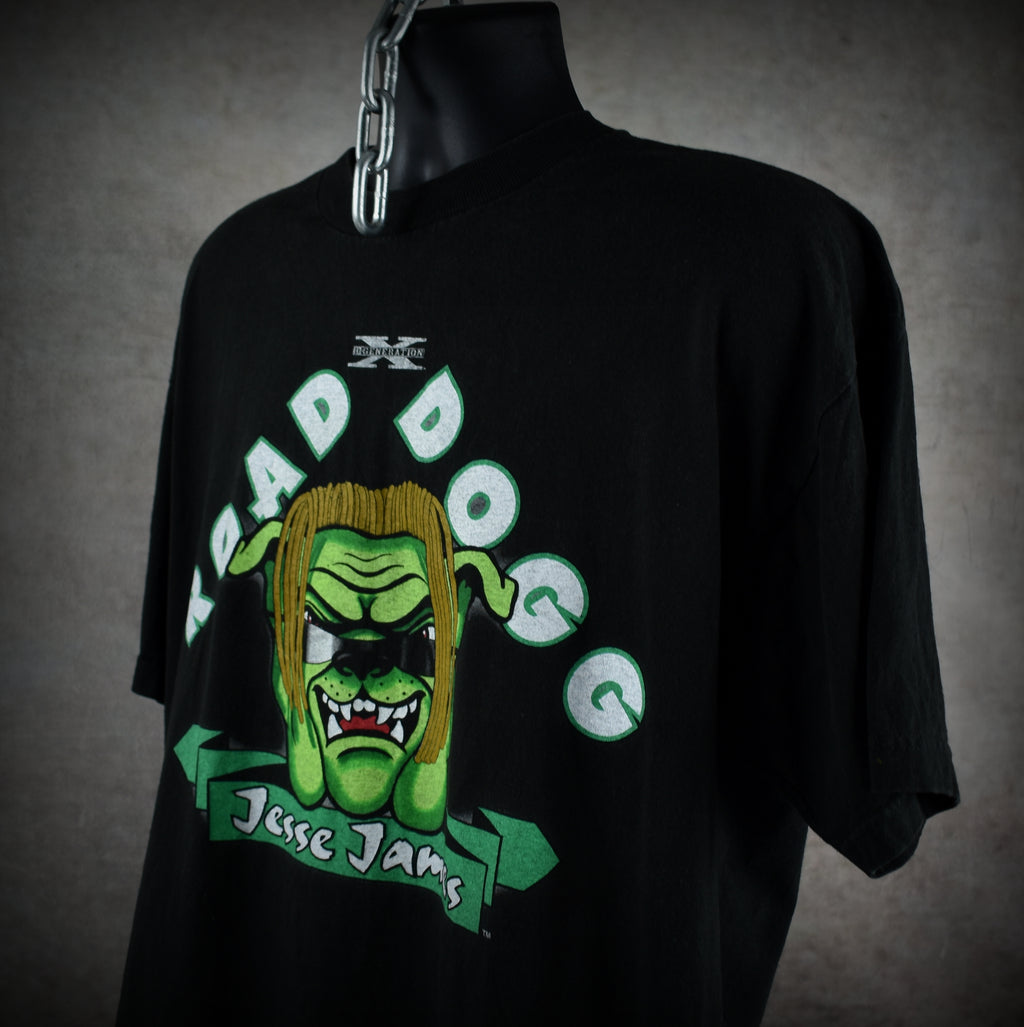 1998 the road dogg jesse james vintage d-generation x / new age outlaws 90s wwf wrestler promo t-shirt
