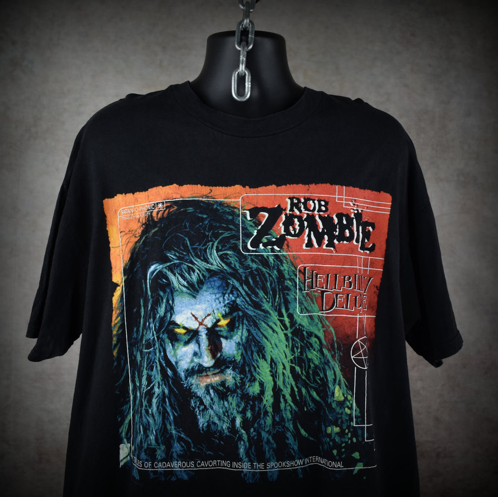 1998 rob zombie vintage ex-white zombie iconic nü metal album hellbilly deluxe promo t-shirt