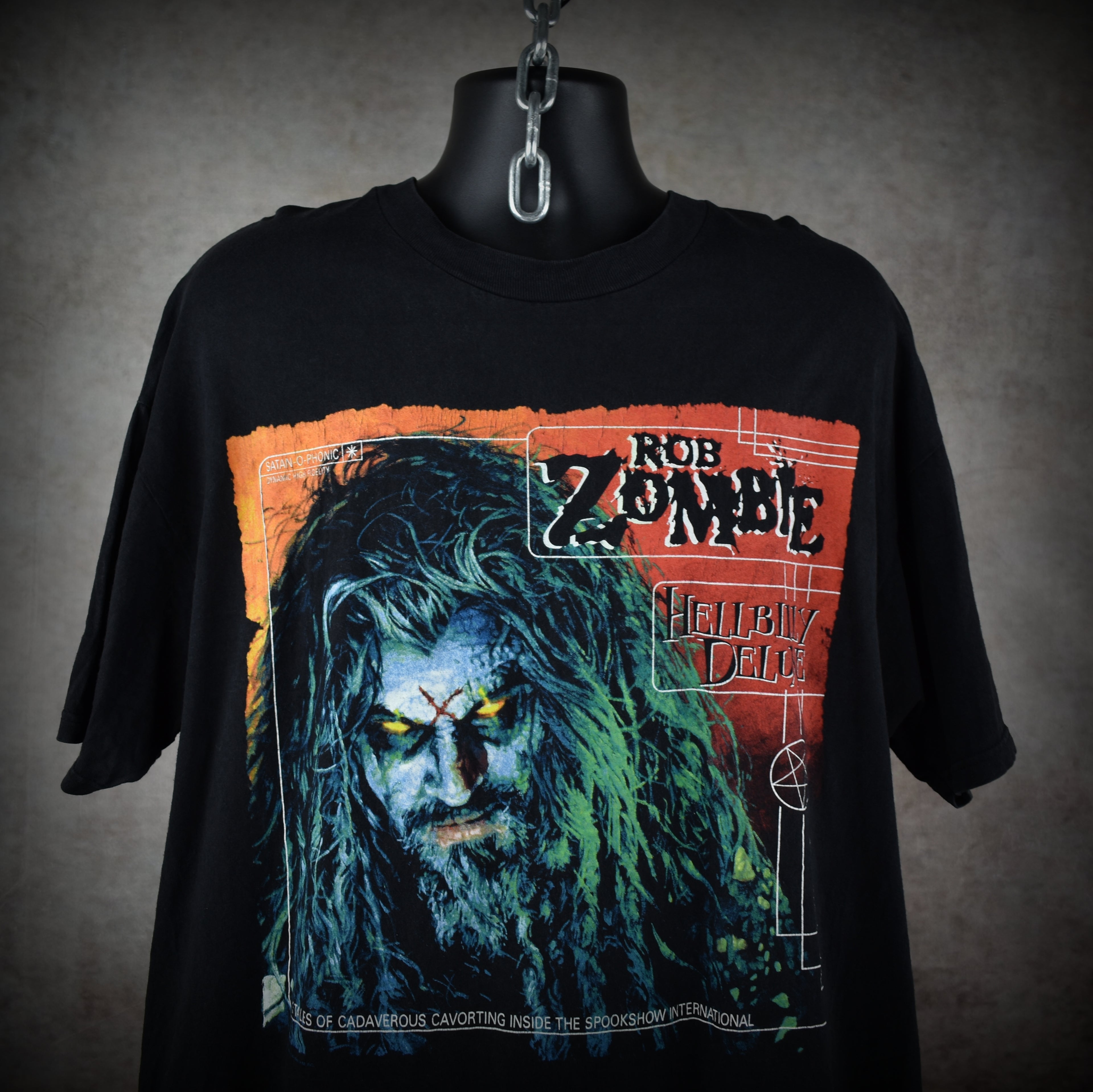 1998 rob zombie vintage ex-white zombie iconic nü metal album hellbilly deluxe promo t-shirt