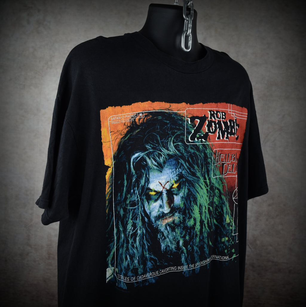 1998 rob zombie vintage ex-white zombie iconic nü metal album hellbilly deluxe promo t-shirt