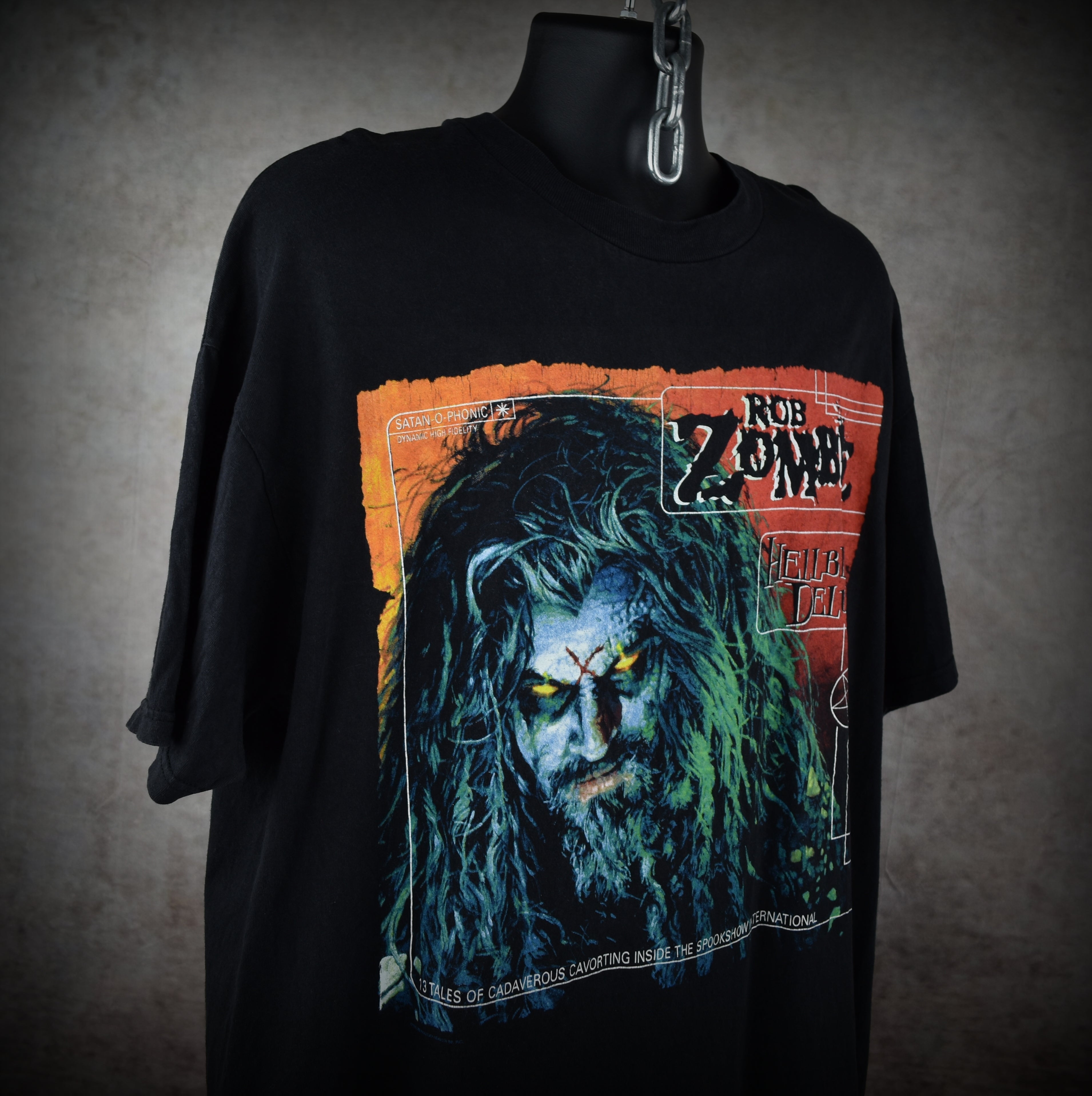 1998 rob zombie vintage ex-white zombie iconic nü metal album hellbilly deluxe promo t-shirt