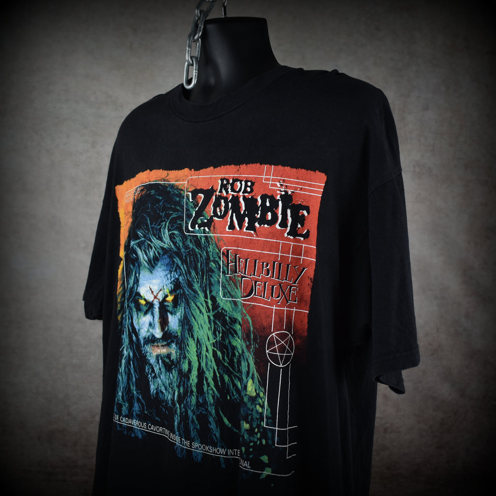 1998 rob zombie vintage ex-white zombie iconic nü metal album hellbilly deluxe promo t-shirt
