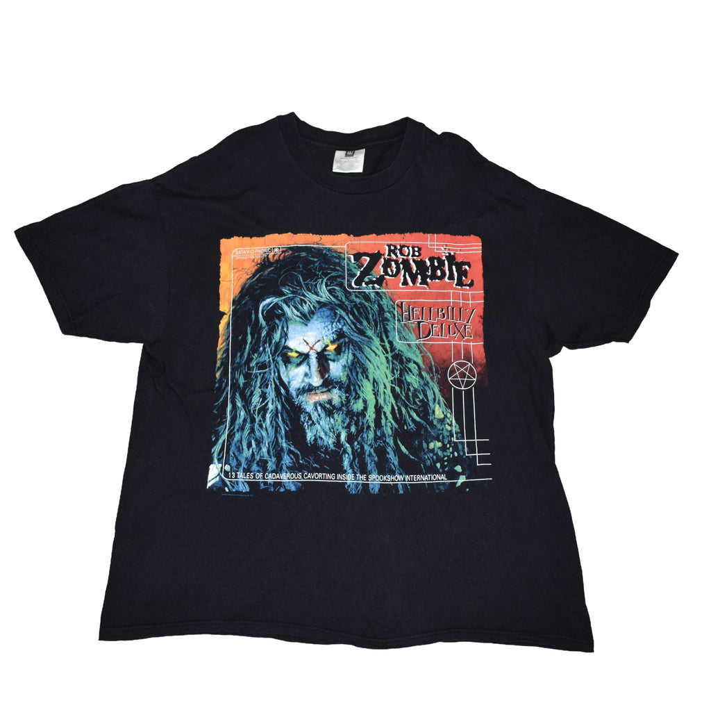 1998 rob zombie vintage ex-white zombie iconic nü metal album hellbilly deluxe promo t-shirt