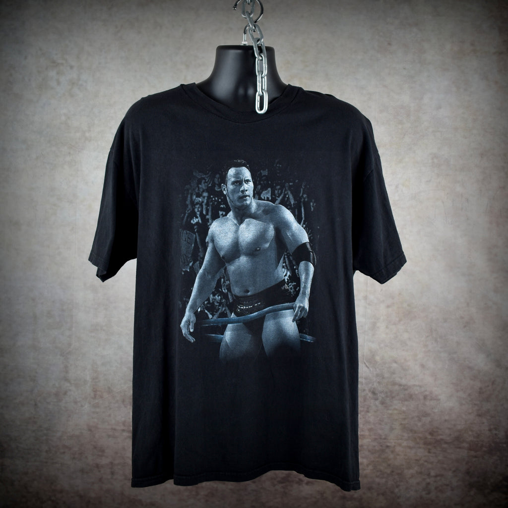 1998 the rock vintage rocky maivia 90s wwf pop culture wrestling icon promo t-shirt