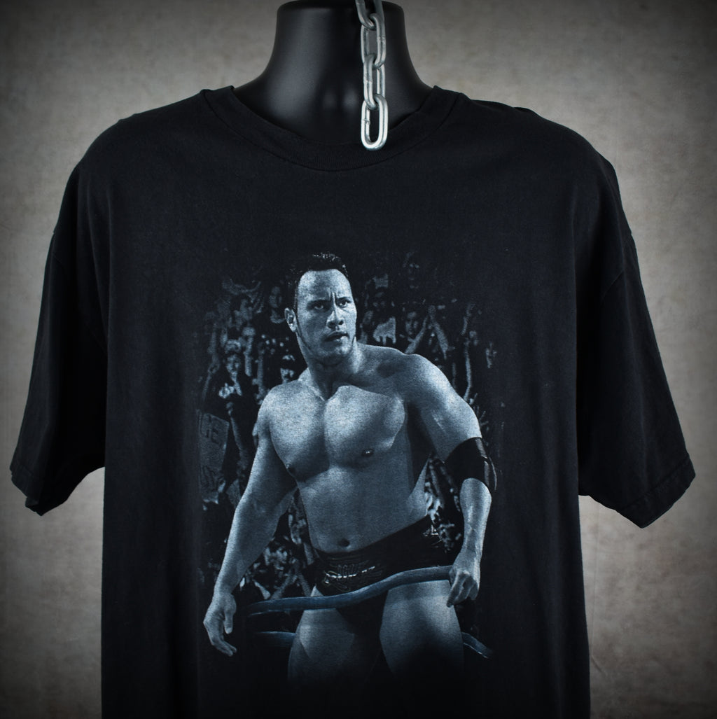 1998 the rock vintage rocky maivia 90s wwf pop culture wrestling icon promo t-shirt