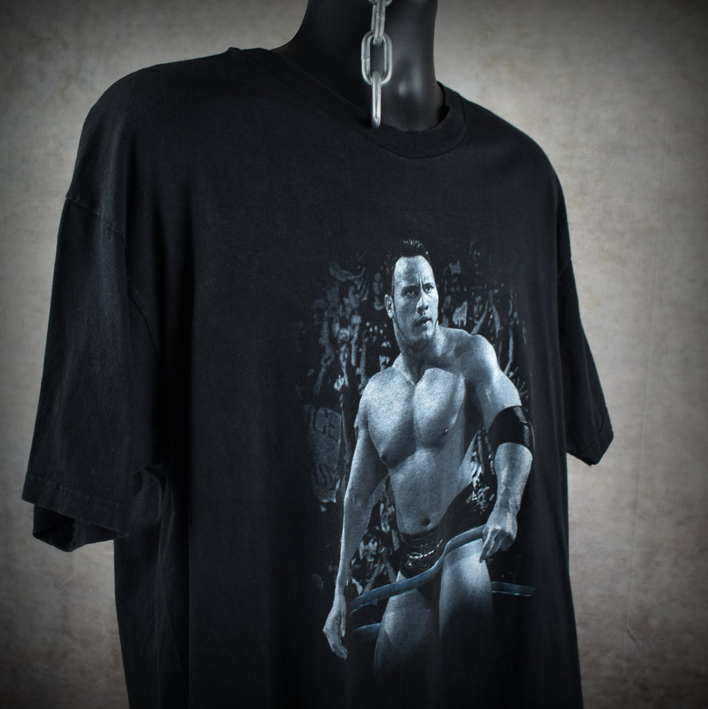 1998 the rock vintage rocky maivia 90s wwf pop culture wrestling icon promo t-shirt