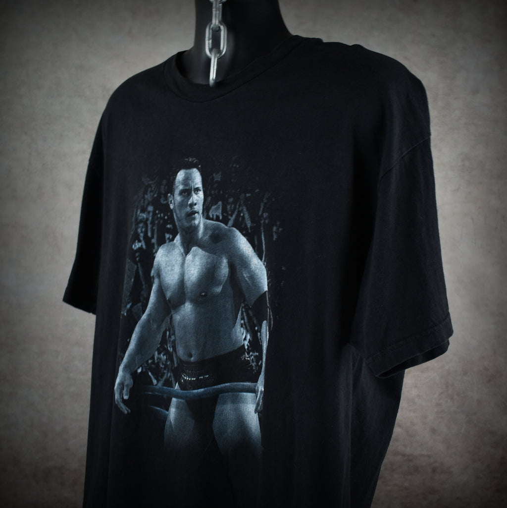 1998 the rock vintage rocky maivia 90s wwf pop culture wrestling icon promo t-shirt