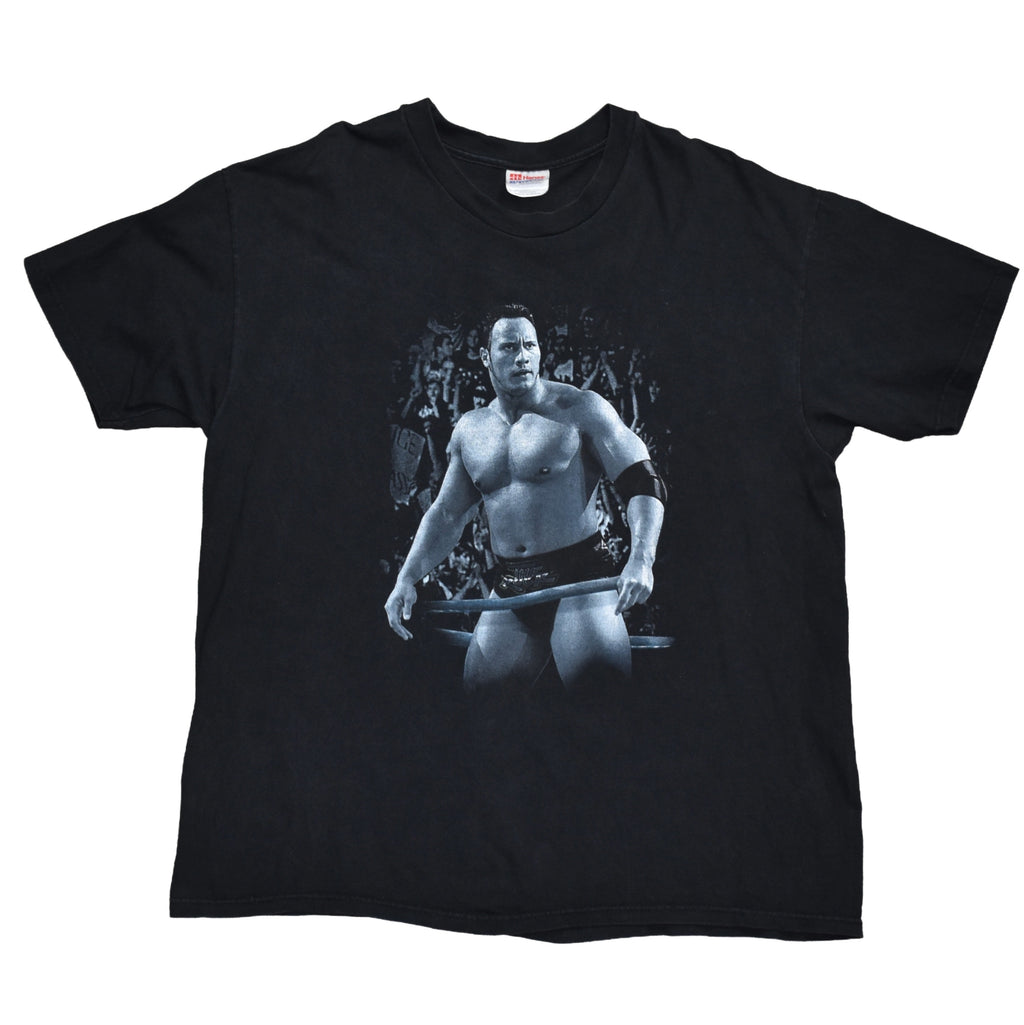1998 the rock vintage rocky maivia 90s wwf pop culture wrestling icon promo t-shirt