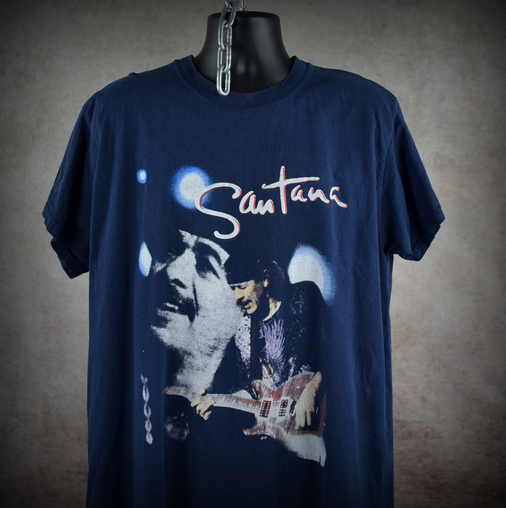 2000 santana vintage smooth era y2k classic rock bootleg concert supernatural tour t-shirt