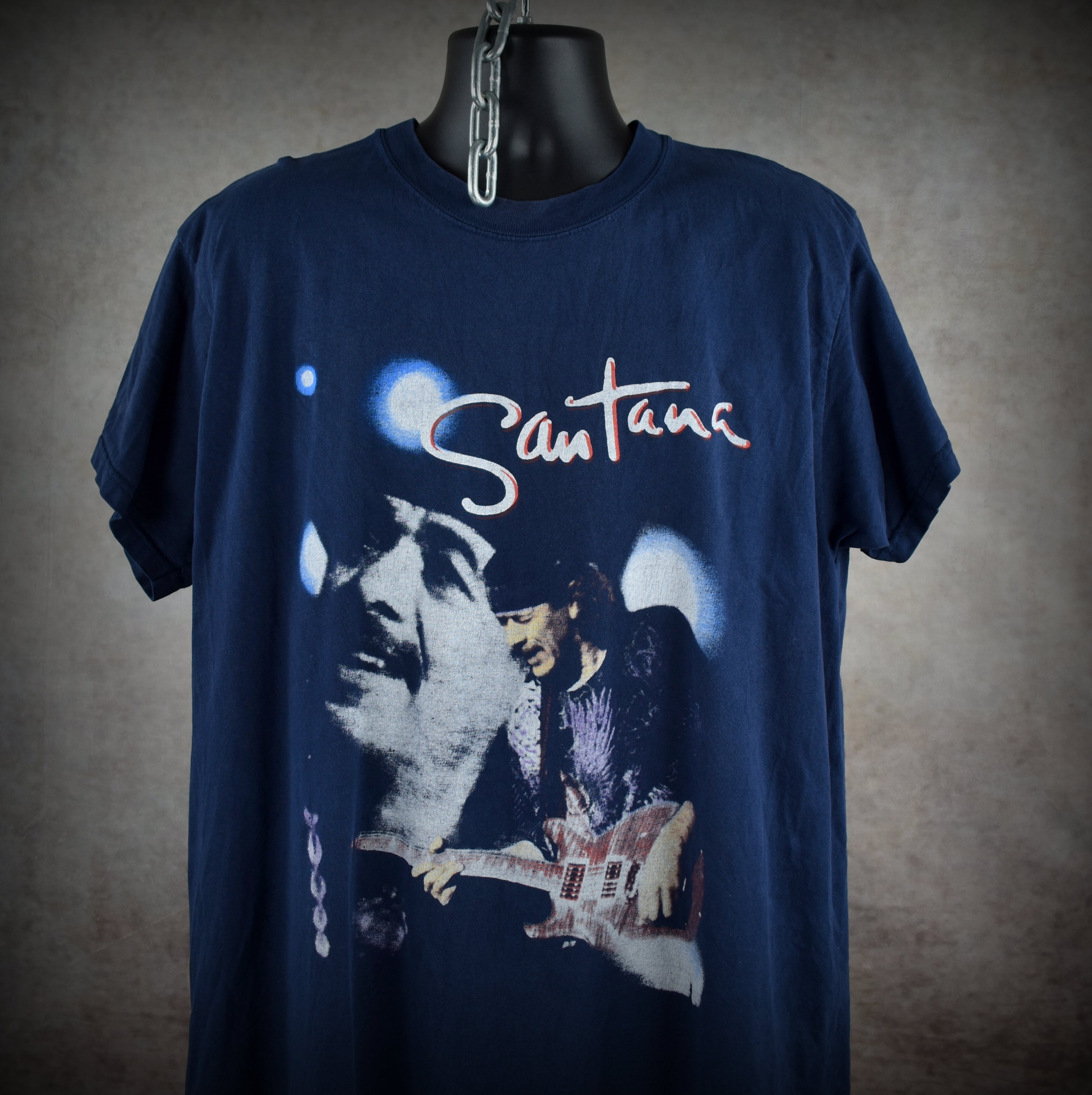 2000 santana vintage smooth era y2k classic rock bootleg concert supernatural tour t-shirt