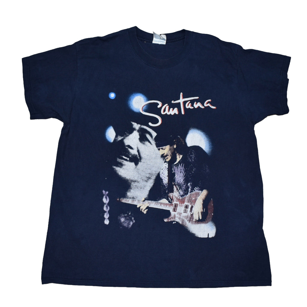 2000 santana vintage smooth era y2k classic rock bootleg concert supernatural tour t-shirt