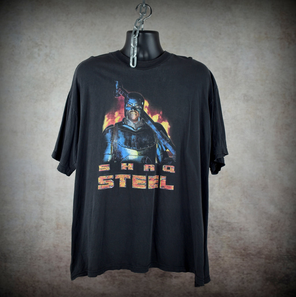 1997 steel vintage 90s cult classic shaquille o'neal superhero movie promo t-shirt