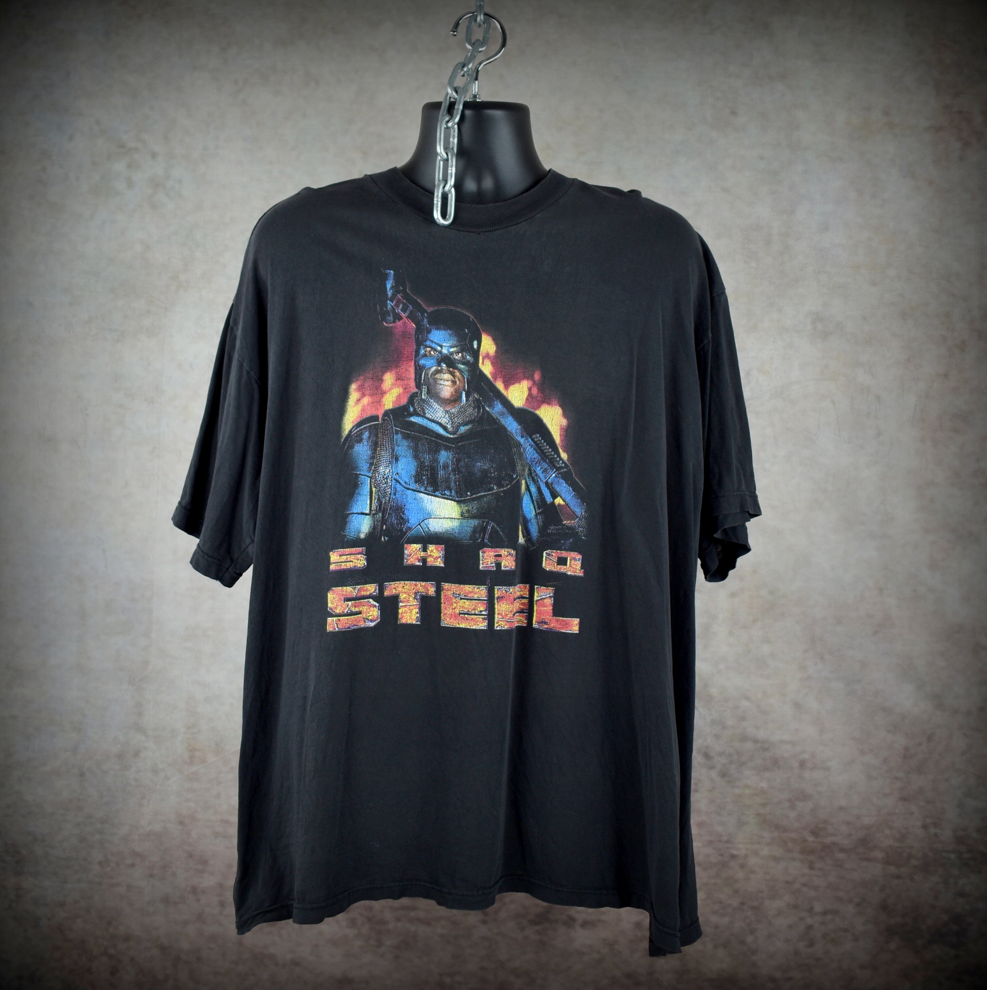 1997 steel vintage 90s cult classic shaquille o'neal superhero movie promo t-shirt