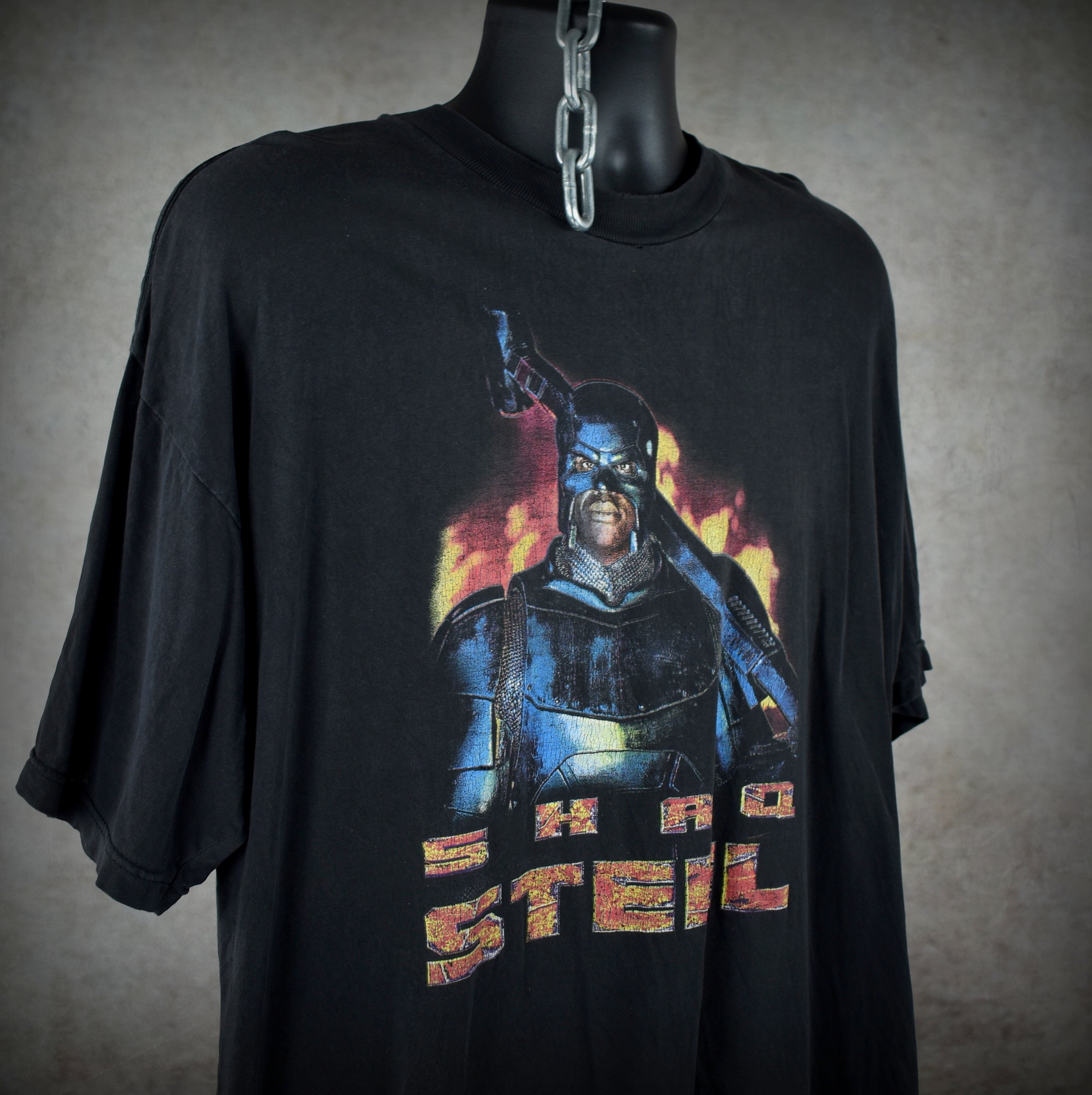 1997 steel vintage 90s cult classic shaquille o'neal superhero movie promo t-shirt