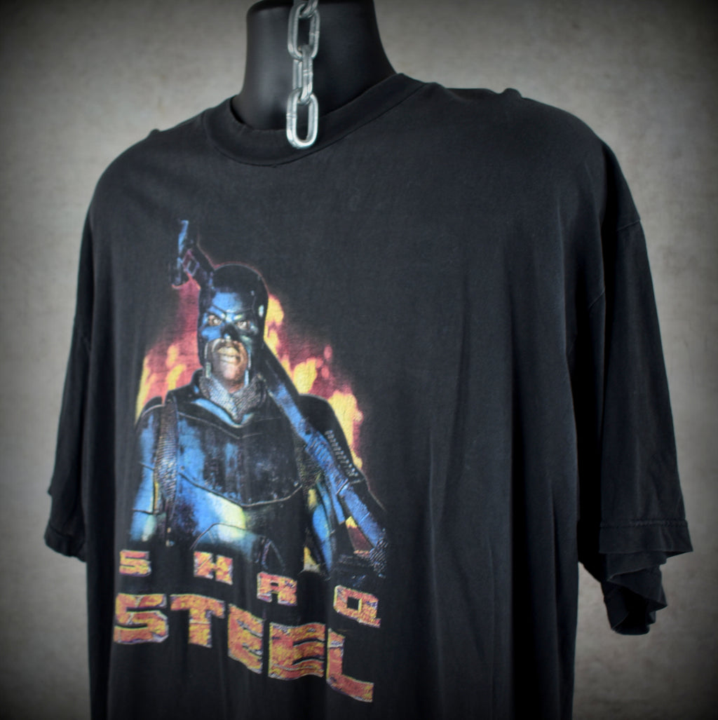 1997 steel vintage 90s cult classic shaquille o'neal superhero movie promo t-shirt