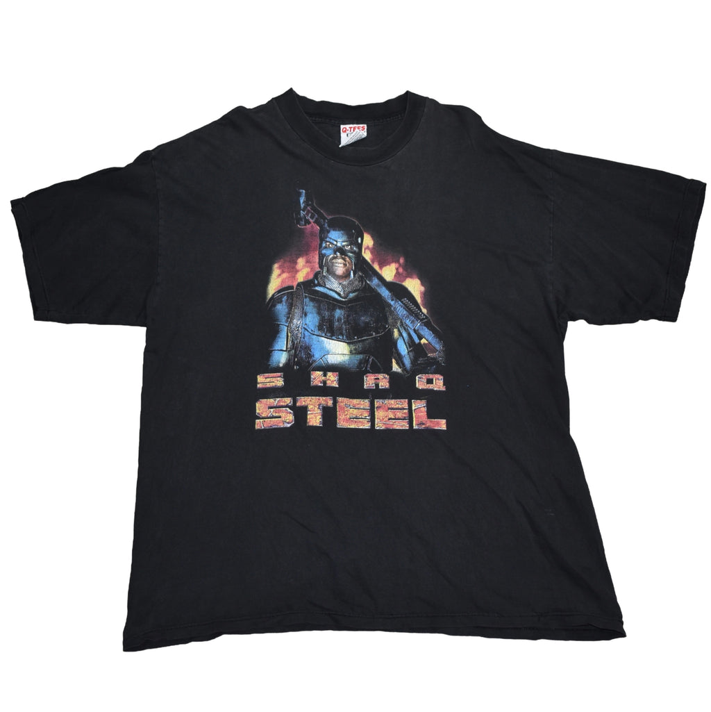 1997 steel vintage 90s cult classic shaquille o'neal superhero movie promo t-shirt