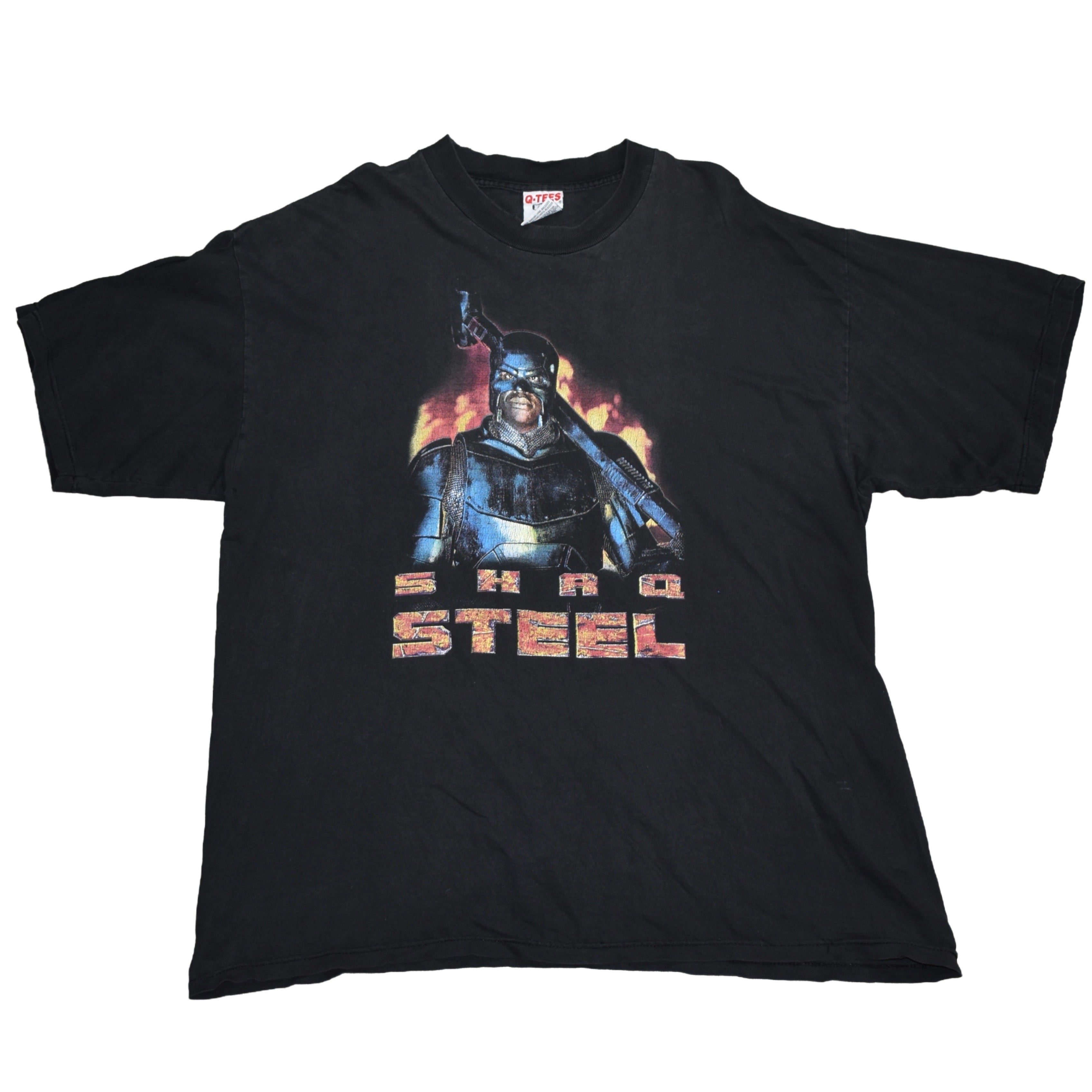 1997 steel vintage 90s cult classic shaquille o'neal superhero movie promo t-shirt