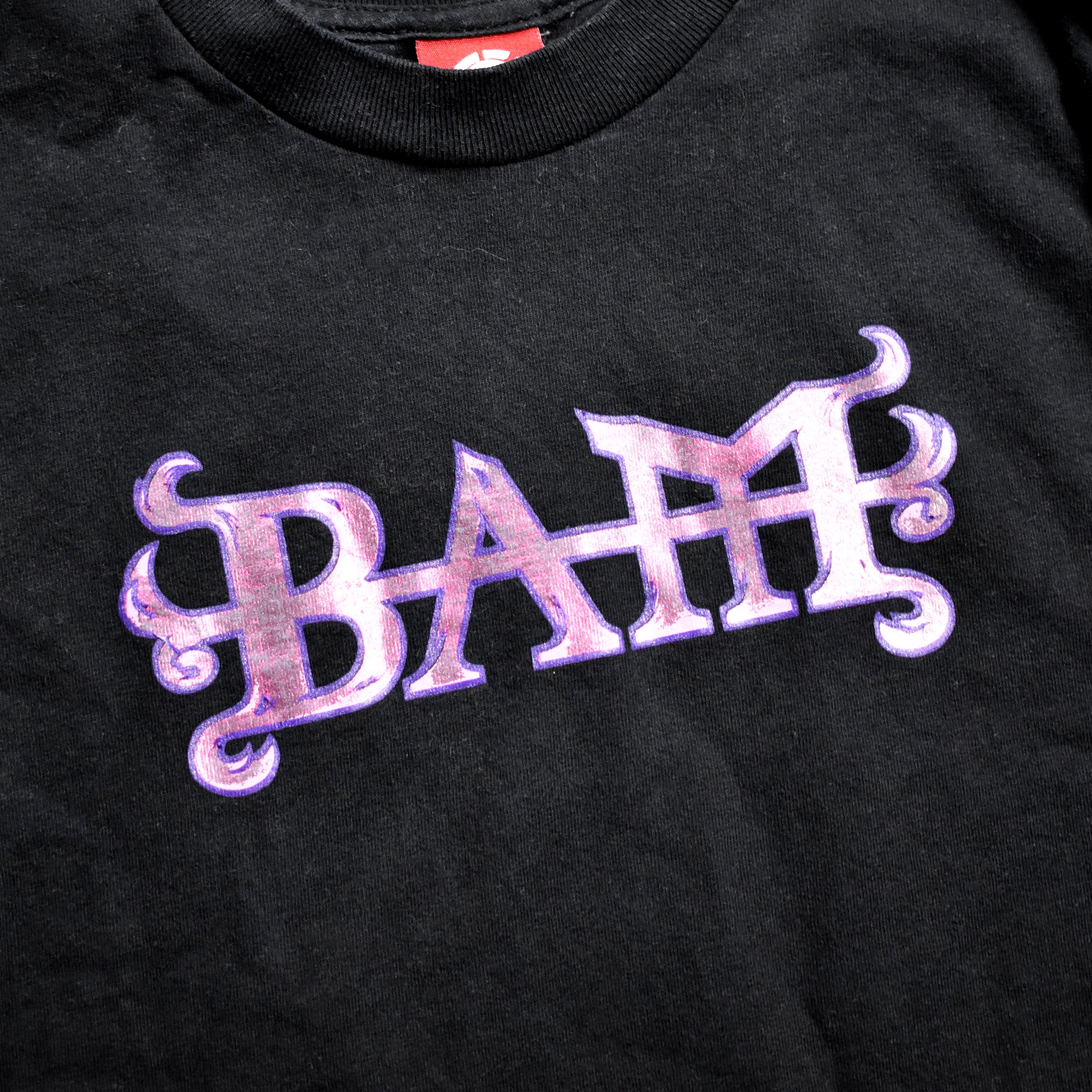 2000s bam margera vintage viva la bam era metallic pink heartagram element skateboards promo t-shirt