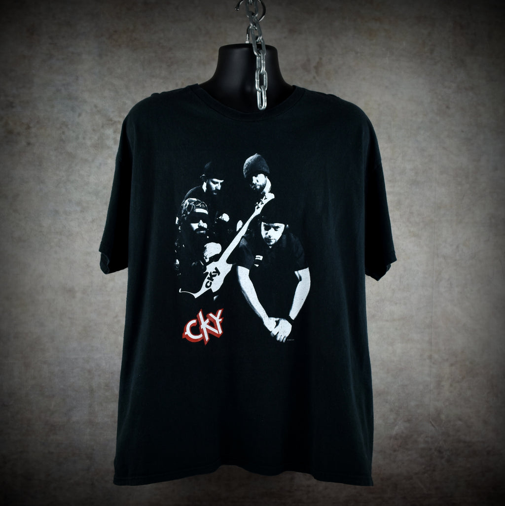 2004 cky vintage infiltrate•destroy•rebuild era escape from hellview lyric promo band t-shirt