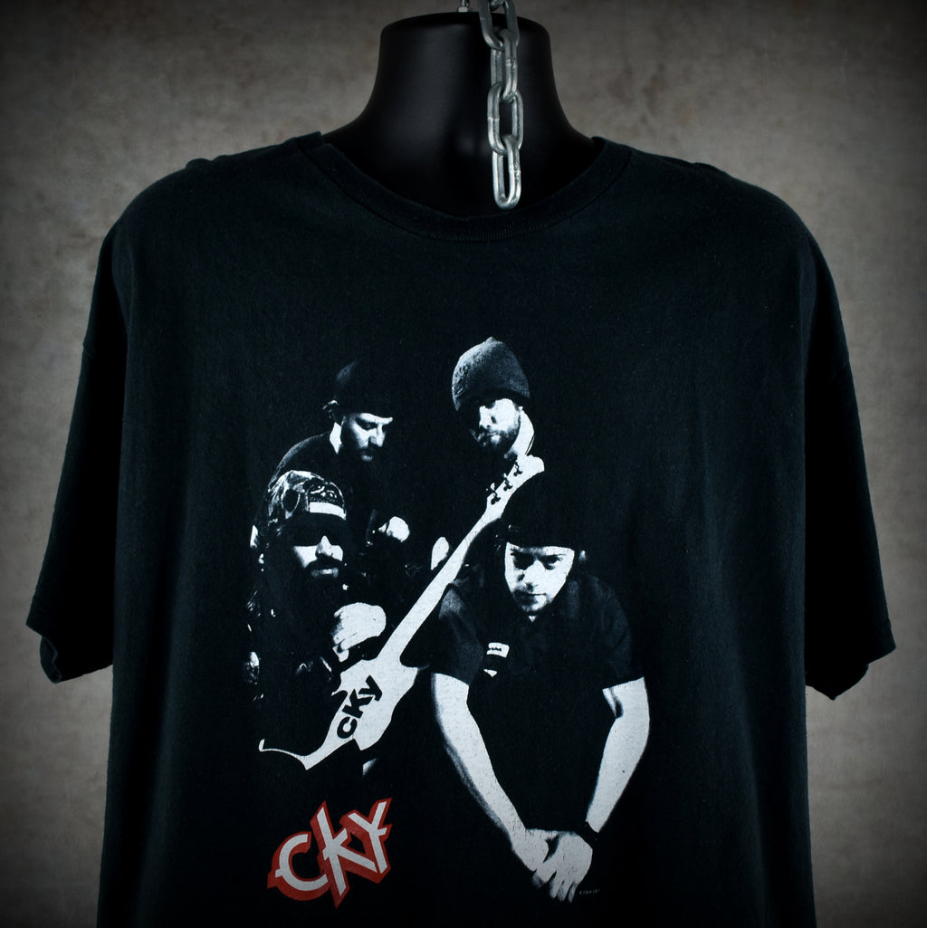 2004 cky vintage infiltrate•destroy•rebuild era escape from hellview lyric promo band t-shirt